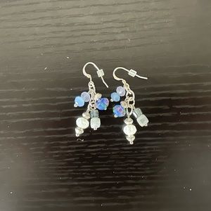 Alex and Ani silver tone beaded earrings. EUC